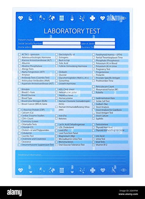 magic 10 laboratory test list